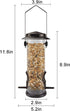 MIXXIDEA Wild Bird Feeders for Outdoors Hanging 2 Pack Stainless Steel Tube Bird Feeder Squirrel Proof, Finch Feeder for Garden Backyard Decoratio...