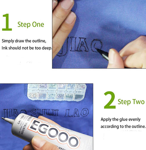 Super Glue for Clothes Garment Fabric & Metal, Clear Adhesive for DIY Costume with Jewelry Diamonds, Transparent Soft Sealant for Ceramic Leather ...
