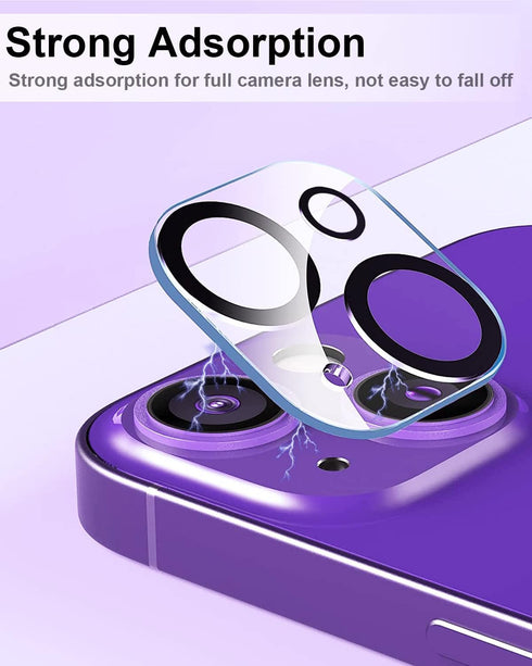 [3 Pack Compatible for iPhone 14 Plus ? iPhone 14 Camera Lens Protector 9H Tempered Glass, Anti-Scratch, Ultra HD, Case Friendly Camera Covers for...