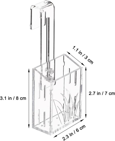 POPETPOP Fish Tank Decorations Water Planter Hanging Aquatic Holder Fish Tank Aquarium Planting Cup Crystal Glass Aquatic Garden Kit Indoor Transp...