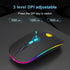 CC Store LED Wireless Bluetooth Mouse &2.4GHz Instant Connection,Rechargeable Ultra Silent Slim,3 Adjustable DPI 2 Connection Modes with USB-C to ...