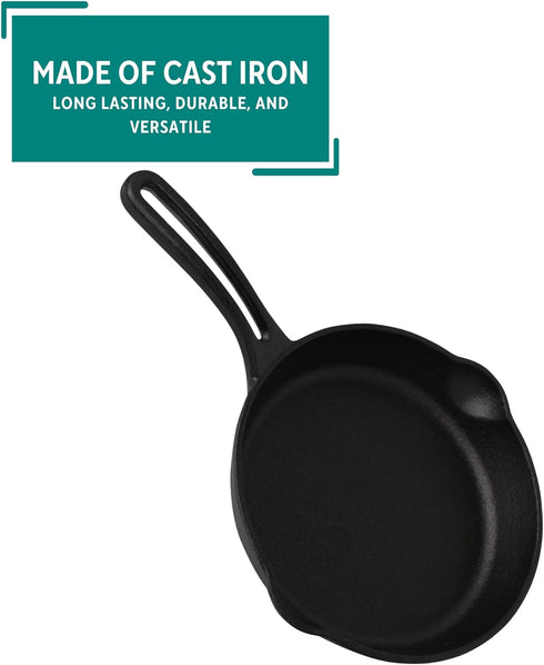 Mirro 6in Cast Iron Preseasoned Skillet...