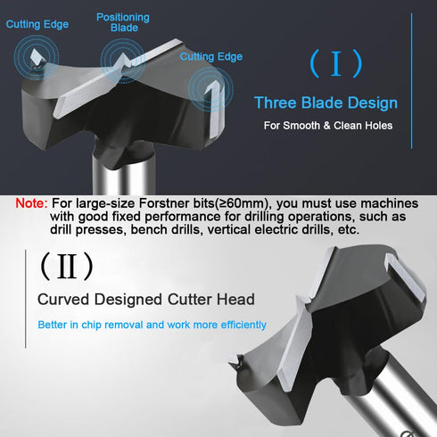 2-3/4 Inch Carbide Forstner Drill Bit, Carbide Tipped Forstner Bit for Hard Wood, Wood Drilling Bit Woodworking Hinge Cutter Tool Kits for Wood Pl...