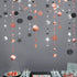 Decor365 Black Glitter Rose Gold Circle Garlands Twinkle Little Star Party Decoration Hanging Banner Backdrop Decor Wedding Birthday Bday Prom Ann...