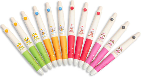 M&G Cute Gel Pens, 0.5mm Kawaii Gel Pens Smooth Writing Pens, 12 Pcs Black Retractable Gel Ink Rollerball Pens Fine Point, Aesthetic Journaling Ge...