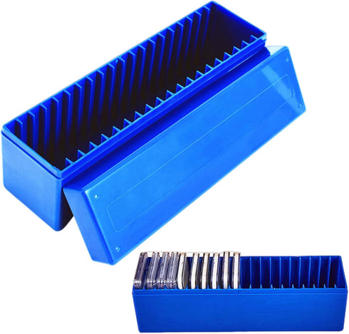 Ettonsun Plastic Coin Storage Box Case for 20 Slab Coin Holders Fit for PCGS NGC PCCB PMGab Coin Holders (Blue)...