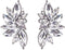 Art Deco Antique Vintage Style Clear Bridal Wedding Formal Rhinestone Cluster Earrings...