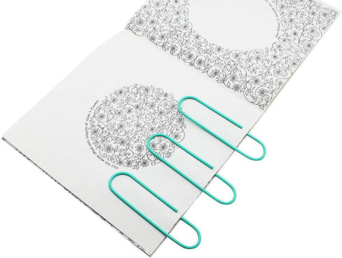 50 Pack Large 4 Inches Long Jumbo Paper Clips - 100mm Office Supply Accessories - Cute Paper Needle - Heavy Duty Bookmark(Turquoise)...