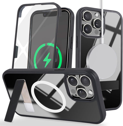 for iPhone 13 Pro Max Case with Screen Protector,iPhone 13 Pro Max Magsafe Case,iPhone 13 Pro Max Phone Case with Stand,iPhone 13 Pro Max Magnetic...