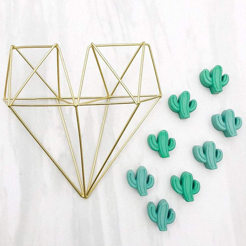 Fewo 8-Cavity Cactus Ice Cube Tray, Cacti Silicone Mold for Chocolate, Candy, Cookie, Fondant, Gummy, Jello, Baking, Candle, Cupcake Topper Decora...
