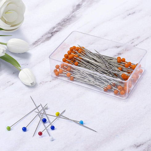 Sewing Pins 800 PCS Straight Quilting Pins 1.6 in Glass Ball Head Pins for Fabric Crafting...