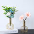 Desktop Plant Vases with Test Tube Glass Flower Vase with Gold Metal Stand Propagation Station Plant Holder for Home Wedding Decor (Gold, Bottle)...