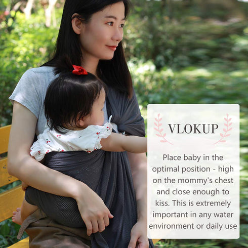 Baby Water Ring Sling Carrier | Lightweight Breathable Mesh Baby Wrap for Infant, Newborn, Kids and Toddlers | Perfect for Summer, Swimming, Pool,...