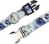 Girl Dog Collar for Small Medium Large Dogs, Cotton Pet Collar, Flowers Daisy and Rose Patterns with Quick-Release Buckle (Rose Blue, M)...