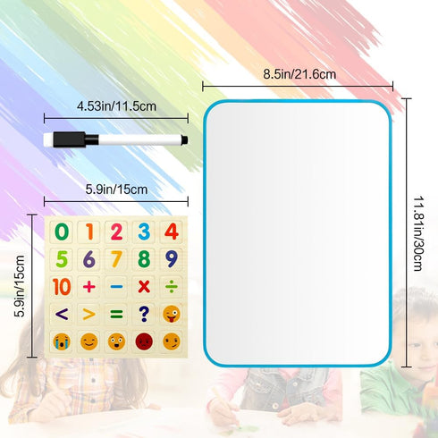 Dry Erase Board Light Blue Small White Board Dry Erase School Supplies Mini Whiteboard 11.8" X 8.5" Dry Erase Board for Girls Boys Adult Home Scho...