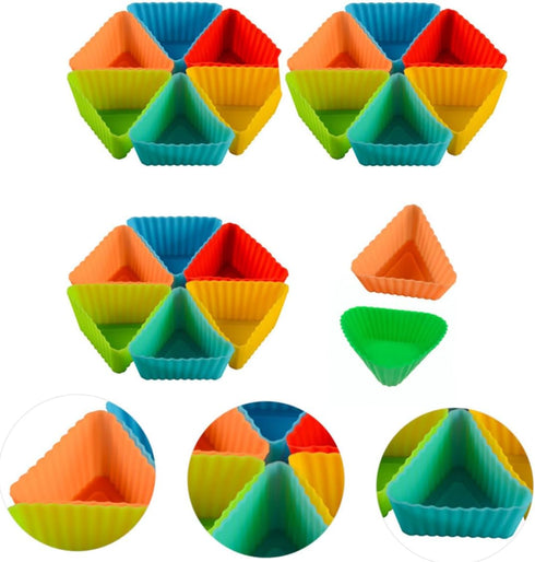 20pcs Triangle Muffin Cup Cupcake Liners Mold Diy Baking Mold Silicone Cake Molds Muffin Cupcake Mold Cake Baking Mold Muffin Cake Mold Mini Bakin...