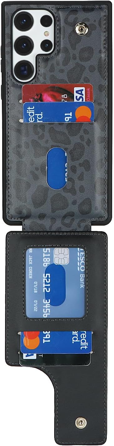 for Samsung Galaxy S23 Ultra Case with Card Holder,Galaxy S23 Ultra Case Wallet for Women,Credit Card Holder,Ring Stand,Cute Phone Wallet Cases 6....