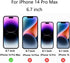 2 Pack Anti-Blue Privacy Tempered Glass for iPhone 14 Pro Max Anti-Spy Screen Protector Anti-Peeping Film Gradient Colorful 6.7 inch......