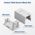 iwillink 1-Port Keystone Jack Surface Mount Box, White 5-Pack...