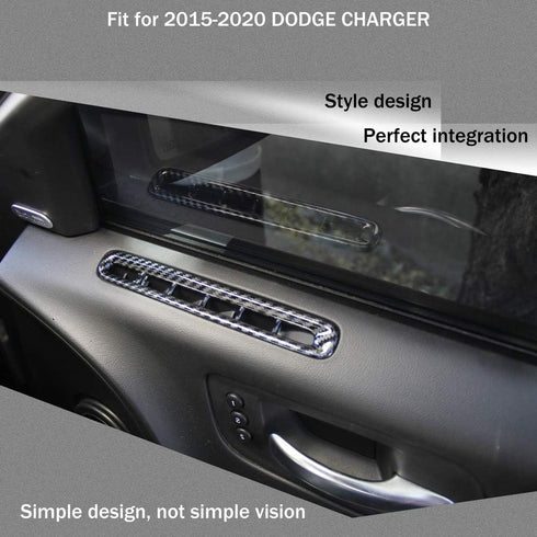 Door A/c Vent Panel Air Carbon Fiber Accessories for Dodge Charger 2011+...