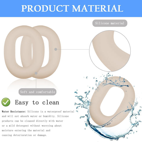 Adhiper 3 Set Case Cover for Sony WH-1000XM5 Headphones,Embody EarPad Cover/Ear Cover/Headband Cover/Headband Cushion Protector,Sweat Proof Soft S...
