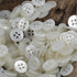 20 Pieces Genuine White Mother of Pearl Buttons for Shirts Dresses Polo DIY Craft (Diameter 10MM)...