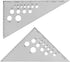 Alumicolor Aluminum Calibrated Drafting Triangle 2 Piece, 6 Inch & 8 Inch Set, 30/60 Degree (8 Inch) & 45/90 (6 Inch)...