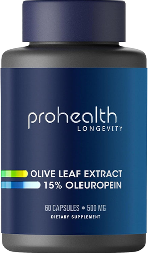 ProHealth Olive Leaf Extract (15% Oleuropein) (500 mg, 60 veggie capsules)...