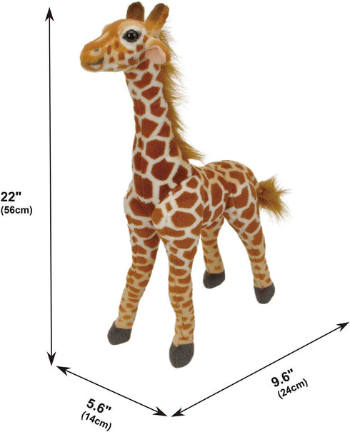 Linzy Toys Jared The Giraffe, 22'' (56 cm) Standing High, Real Life Stuffed Animals Plush Giraffe, Peluche Jirafa, Adorable Soft Toy...
