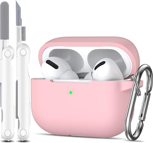 AirPods Pro Case Cover, Military Grade Anti-Fall Soft Silicone Shock-Absorbing Protective AirPods Pro 2nd/1st Generation Case with Keychain and Cl...