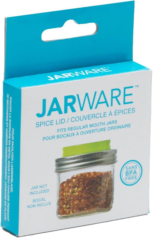 Jarware Spice Lid for Regular Mouth Mason Jars, Green...