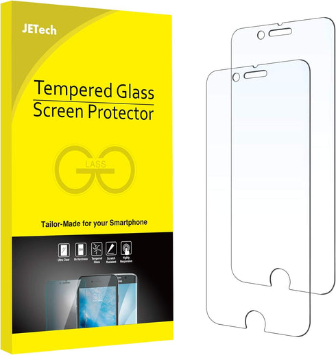 JETech Screen Protector for iPhone 8 Plus and iPhone 7 Plus 5.5-Inch, Tempered Glass Film, 2-Pack...