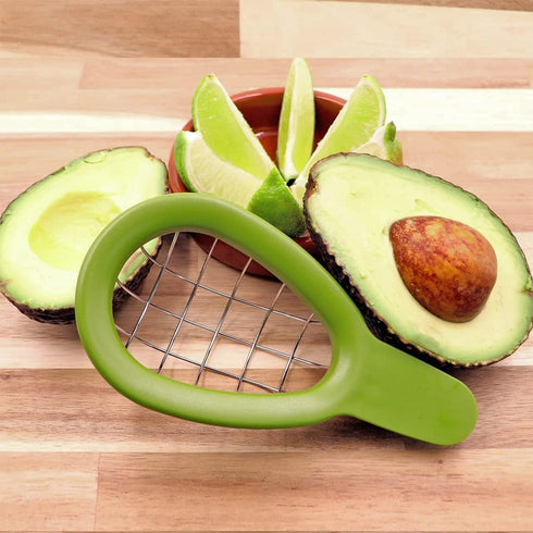 Avocado Slicer Tool - 3.2 x 6.3 Inches Avocado Cuber Tool with Ergonomic Handle, Easy to Use and Clean, Food-Grade Plastic and Stainless Steel, Go...