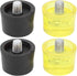 4 Pcs Rubber Hammer Replacement Striking Head Yellow Black Plastic Mallet Head Tips Set for Jewelry Craftsman, Leather Crafts, Wood, Flooring Inst...