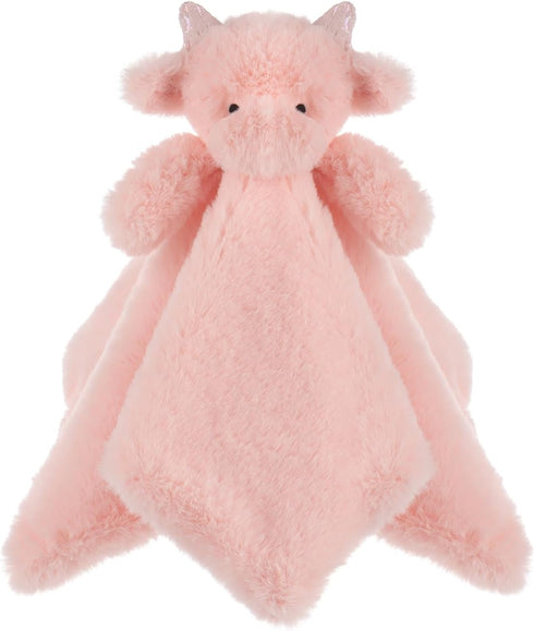 Apricot Lamb Pink Dragon Soft Loveys for Babies, Security Blanket for Baby Boy and Girl, 13.8 Inches for Infant and Toddlers...
