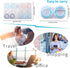 6 Pack Clear Contact Lens Case, Portable Contact Lenses Cases with Tweezers Remover Tool Solution Bottle Contacts Soak Storage Container Kit for T...