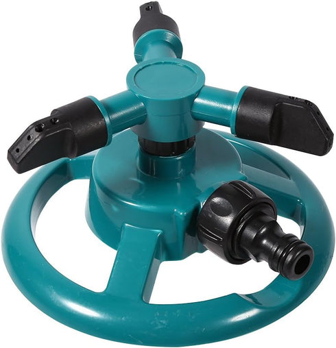 ViaGasaFamido Garden Sprinkler Automatic 360° Circle Rotating Watering Sprinkler Irrigation System Lawn Sprinkler with 3 Nozzle Pipe Hose for Yard...