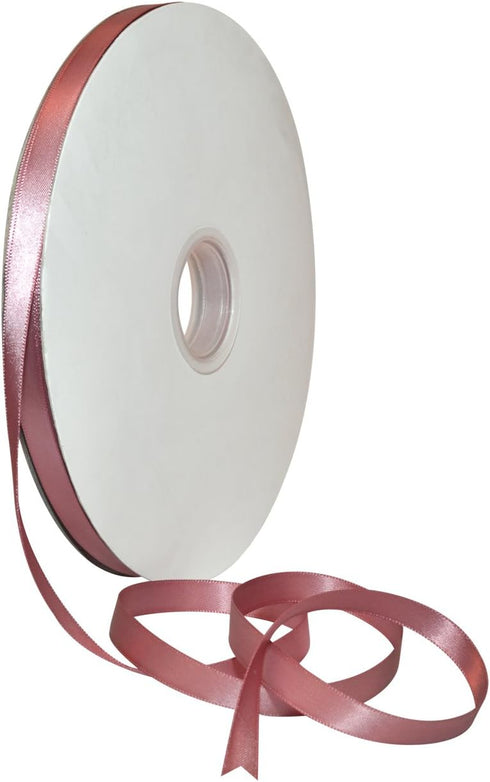 Morex Ribbon 08809/00-165 Double Face Satin Ribbon 3/8" X 100 YD Rosy Mauve Ribbon for Gift Wrapping, Birthday Gift Cards, Satin Dress for Women, ...