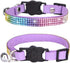 Dogs Kingdom Dog Cat Collar with Bell Breakaway Safe Pet Collar Kitty Necklace Small Dog Kitten Bling Colorful Rhinestone Girl Boy Adjustable...