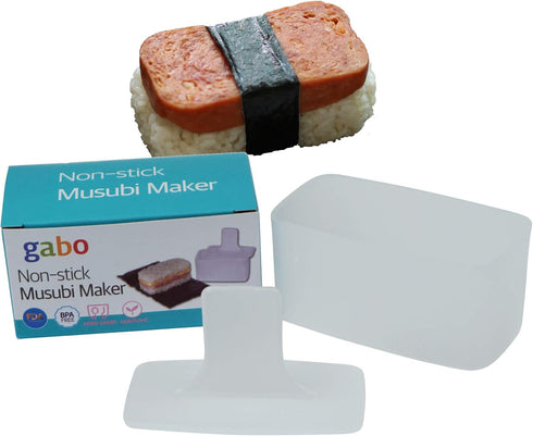 GABO Non Stick Musubi Maker, Press Mold, Certifed Safety, None Toxic, BPA Free (White)...