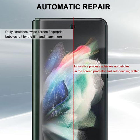 (3 Sets) Full Coverage Protector Compatible For Samsung Galaxy Z Fold 3 5G(Upgraded) High Definition Edge to Edge HD, Anti-Scratch (Lifetime Repla...