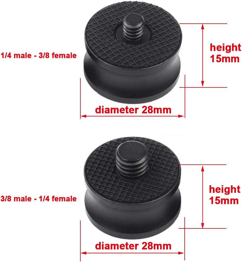 1/4" Male to 3/8" Female Camera Tripod Screw Converter Adapter,3/8" Female to 1/4" Male Thread Camera Tripod Screw Mount Convertor Adapter for Tri...