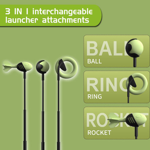Dog Ball Launcher, Telescoping Dog Ball Thrower Launcher, Dog Ball Hands Free Pick Up and Throw Play, Up to 23 Inch Length, Includes Interchangeab...