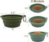 2 Pack Collapsible Dog Travel Bowls (21oz/600ml), 100% Food Grade Silicone Integrated Molding, No Plastic Rim, Portable Pet Feeding Watering Dishe...