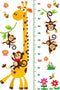 DEKOSH Giraffe & Monkeys Kids Height Wall Chart | Peel & Stick Nursery Wall Decals for Baby Bedroom, Toddler Playroom...