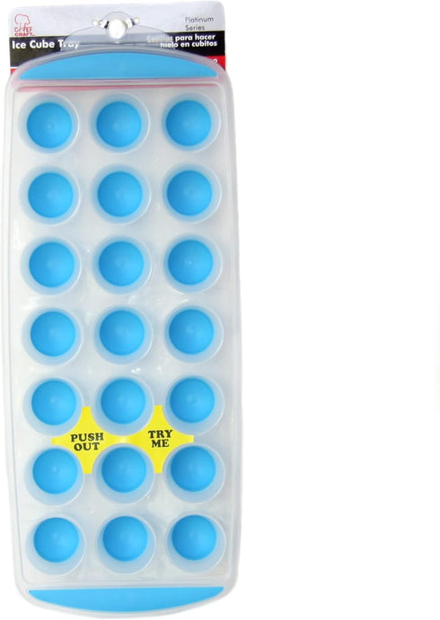 Chef Craft Select Plastic Ice Cube Tray, 11 inch in length yields 21 cubes, Color May Vary...