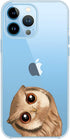 Blingy's for iPhone 13 Pro Case (6.1 inch), Fun Owl Pattern Bird Design Cute Cartoon Animal Style Transparent Soft TPU Protective Clear Case (Smal...