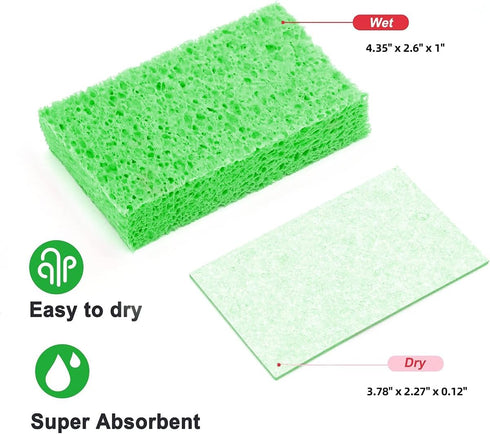 12 - Pack Non-Scratch Scrub Sponges - Sponges for Dishes and Washing Dishes, Cleaning Sponges for Kitchen Home and More?Green?...