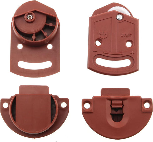 2Pairs Old-fashioned Wardrobe Sliding Door Roller Gear Track Panel Internal Kit, Furniture Sliding Door Pulley Accessories...