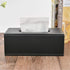 /N Rectangular PU Leather Tissue Box Napkin Holder, Used in Home Office, Hotel Room Napkin Box, Decorative Black (Black)...